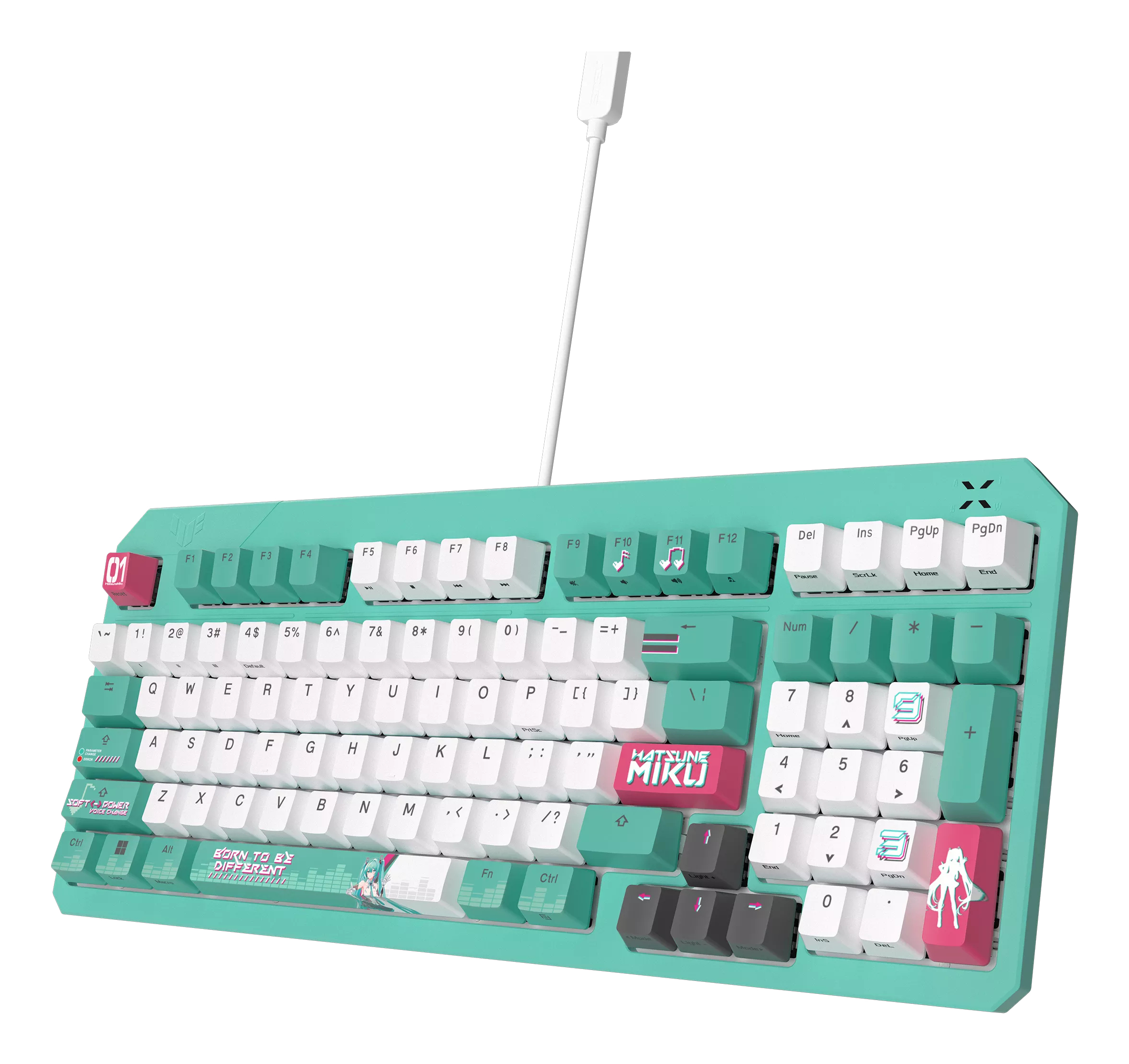 ASUS TUF Gaming K3 Gen II Hatsune Miku Edition tastiera USB Multicolore