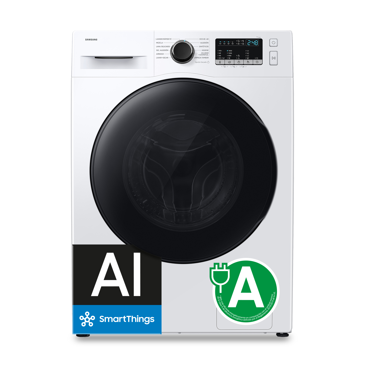 Samsung WD80HG4U04BEEC washer dryer Freestanding Front-load White – image 1