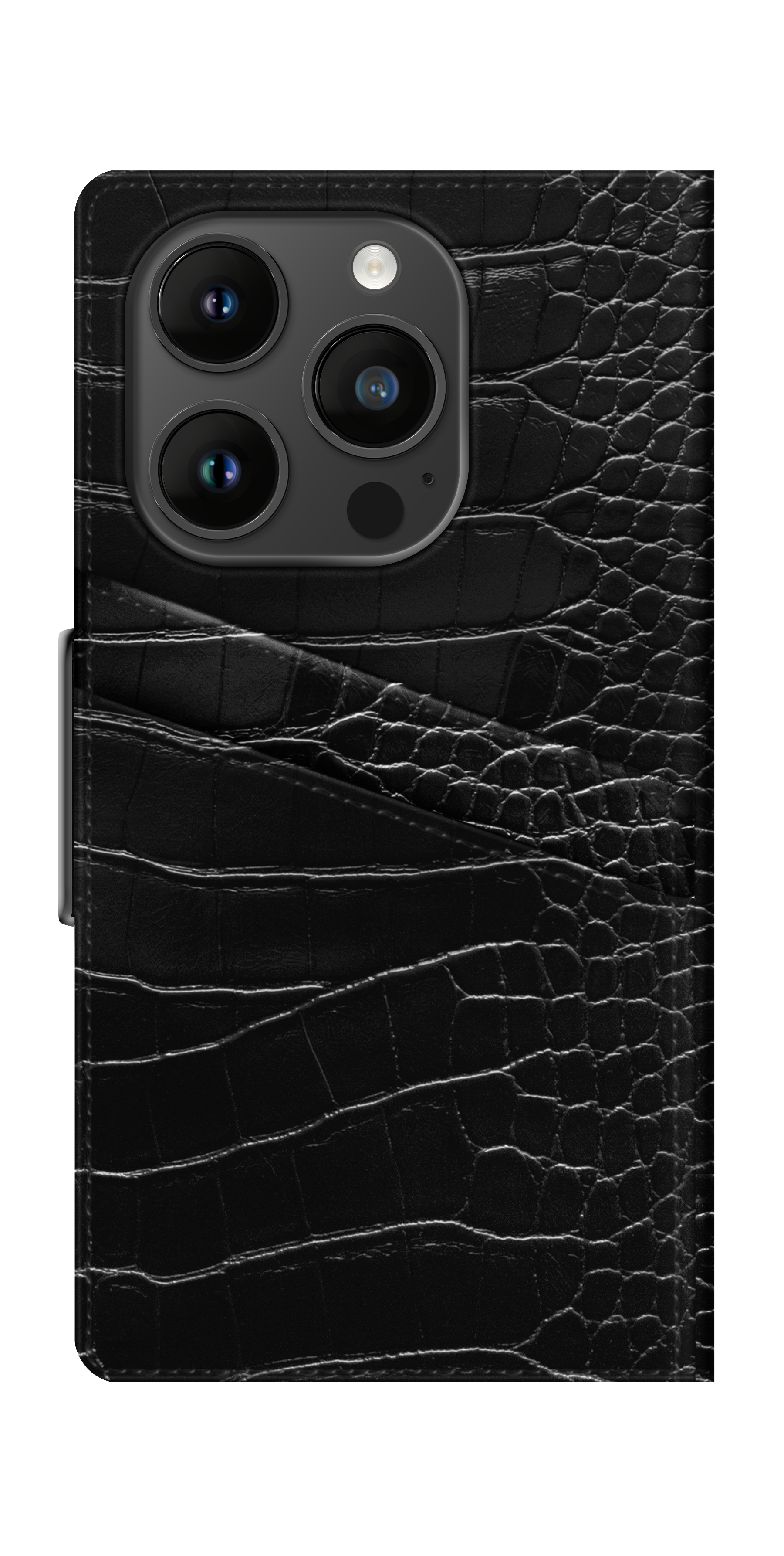 iDeal of Sweden Atelier Wallet iPhone 14PR Neo Noir Croco – image 1