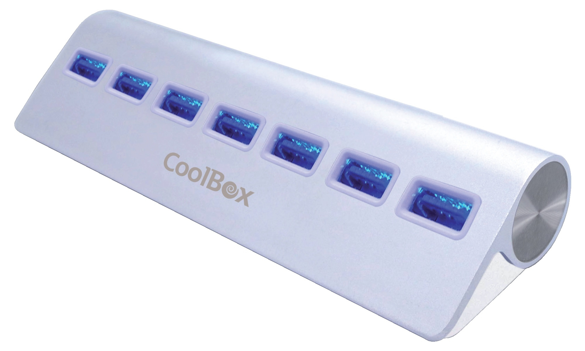CoolBox COO-HU7ALU3 interface hub USB 3.2 Gen 1 (3.1 Gen 1) Type-A 5000 Mbit/s Silver – image 2