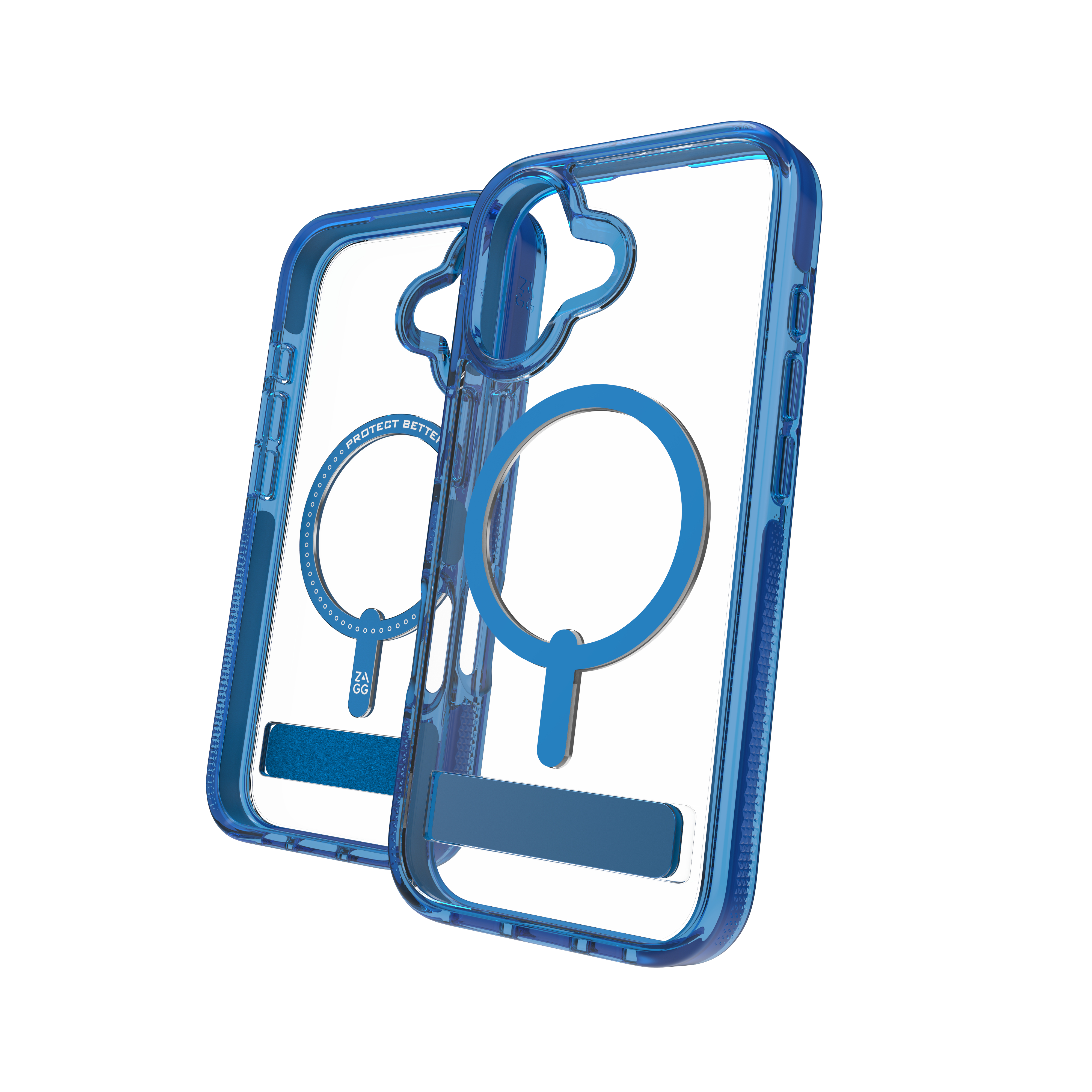 ZAGG Santa Cruz Snap Kickstand coque de protection pour téléphones portables 16 cm (6.3") Housse Bleu, Transparent