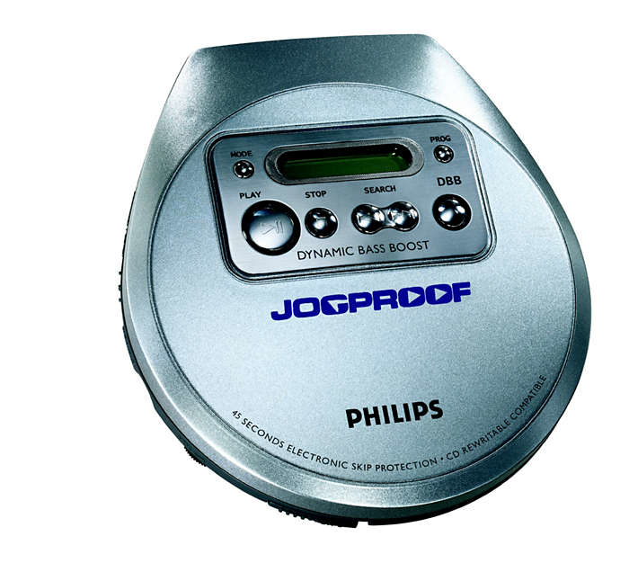 Philips AX2301/00Z CD player Metallic, Silver Portable CD player