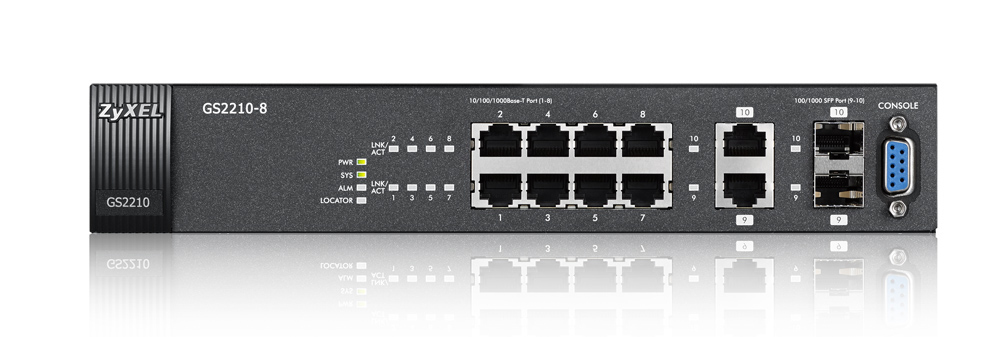Zyxel GS2210-8 Managed L2 Gigabit Ethernet (10/100/1000) Black – image 2
