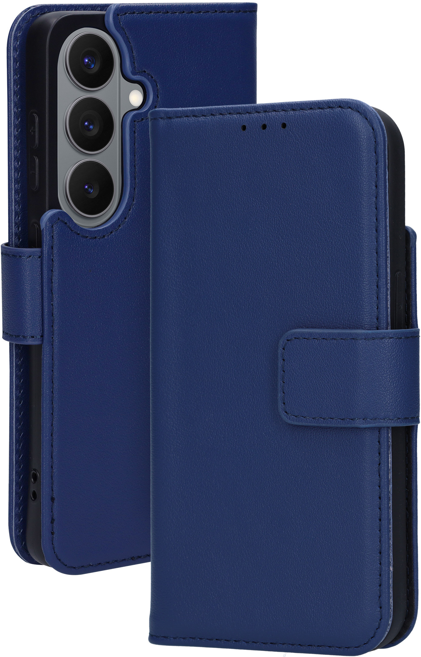 Mobiparts Leather Wallet Case Samsung Galaxy S26 Blue (MagSafe Compatible)