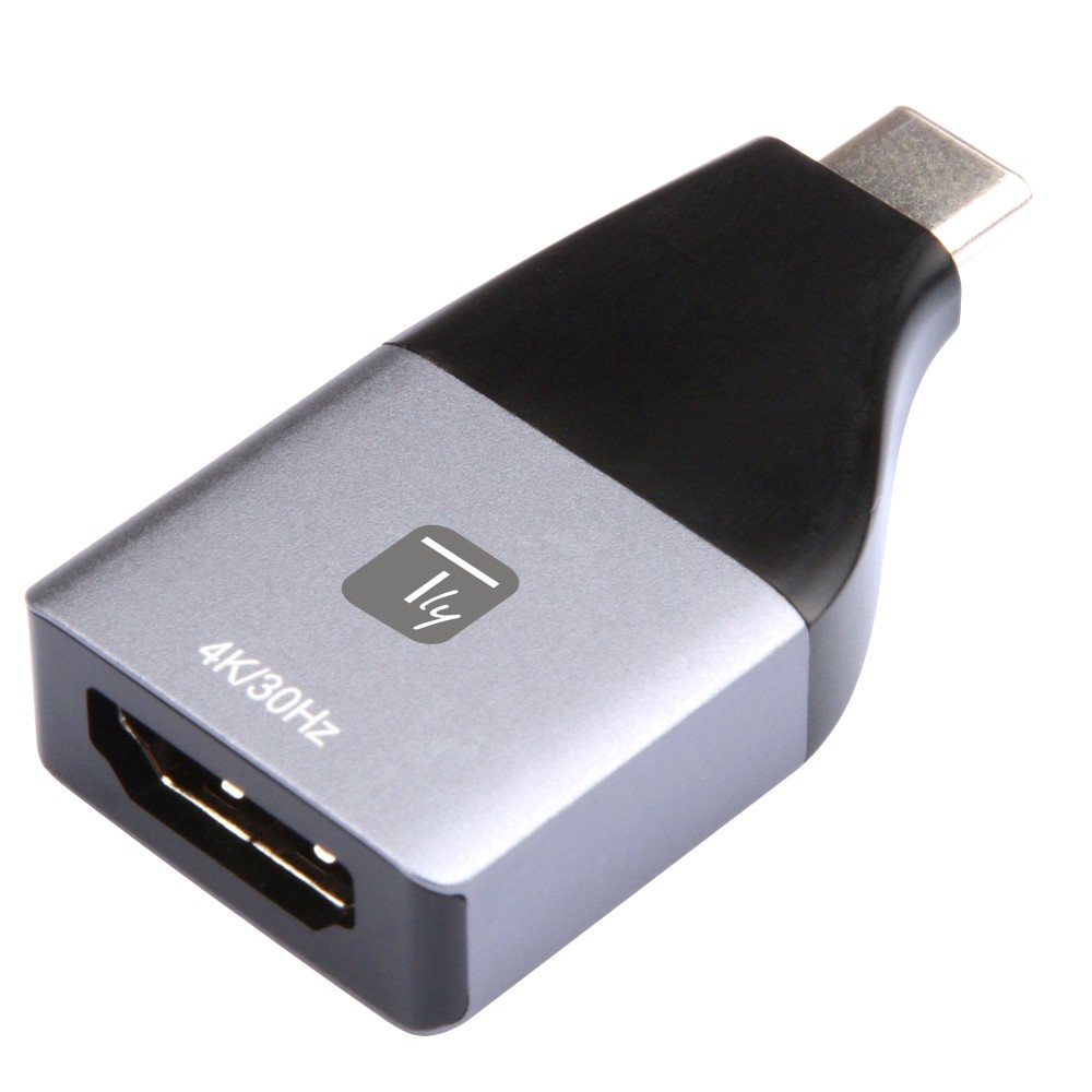 Techly IADAP USBC-HDMI4K adattatore grafico USB 4096 x 2160 Pixel Nero Argento