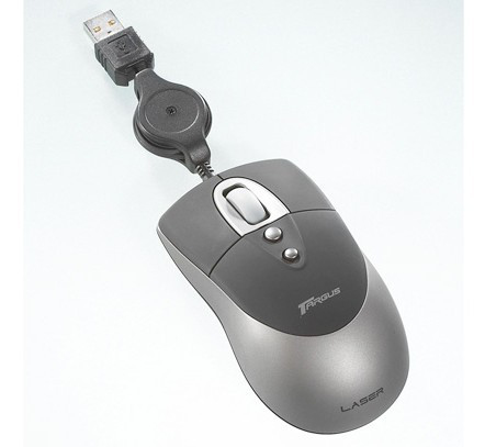Targus Laser Retractable Notebook Mouse, 5-Button