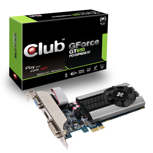 CLUB3D CGNX-G612LX1 graphics card NVIDIA GeForce GT 610 – image 2