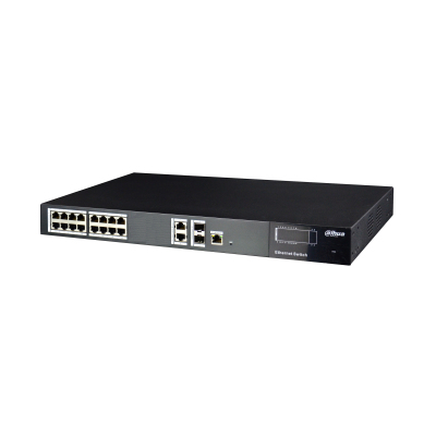 Dahua Technology PFS4220-16P-250 network switch Managed L2 Fast Ethernet (10/100) Power over Ethernet (PoE) Black