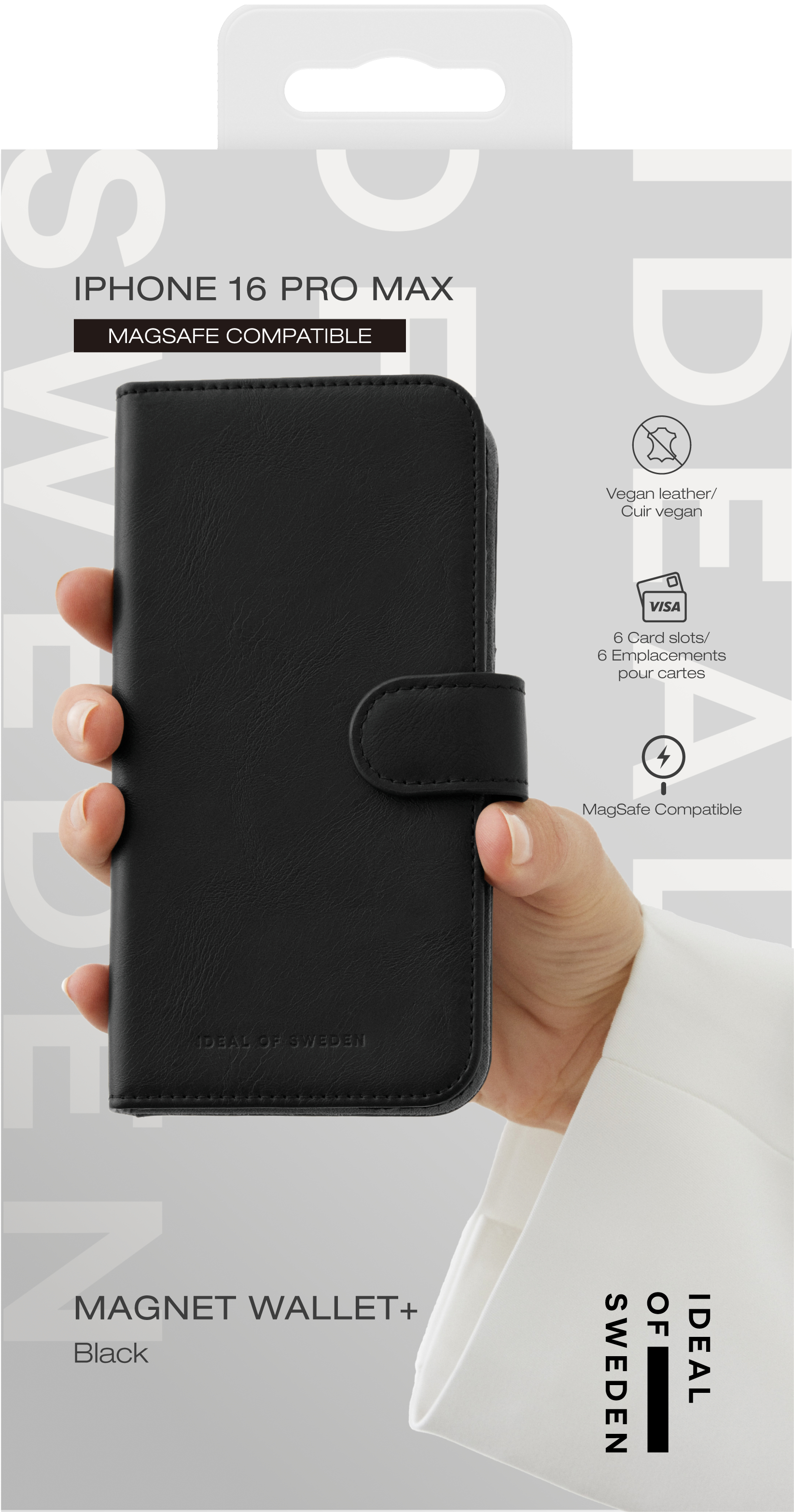 iDeal of Sweden Magnet Wallet+ MagSafe iPhone 16 Pro Max Black – image 5