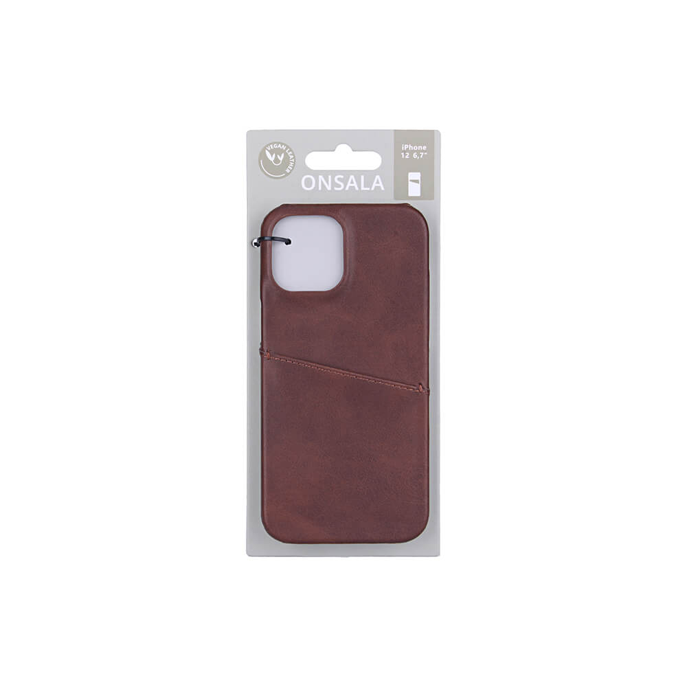 Onsala Mobile Cover Brown with Cardpocket iPhone 12 – image 2