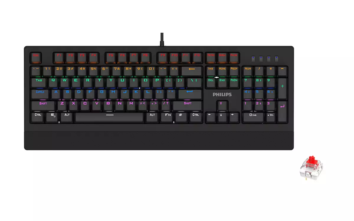 Philips G400 Series SPK8403BR/93 keyboard Gaming USB QWERTY Black – image 1