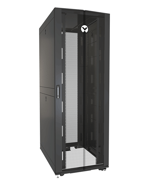 Vertiv VR3307SP rack cabinet 48U Freestanding rack Black, Transparent – image 1