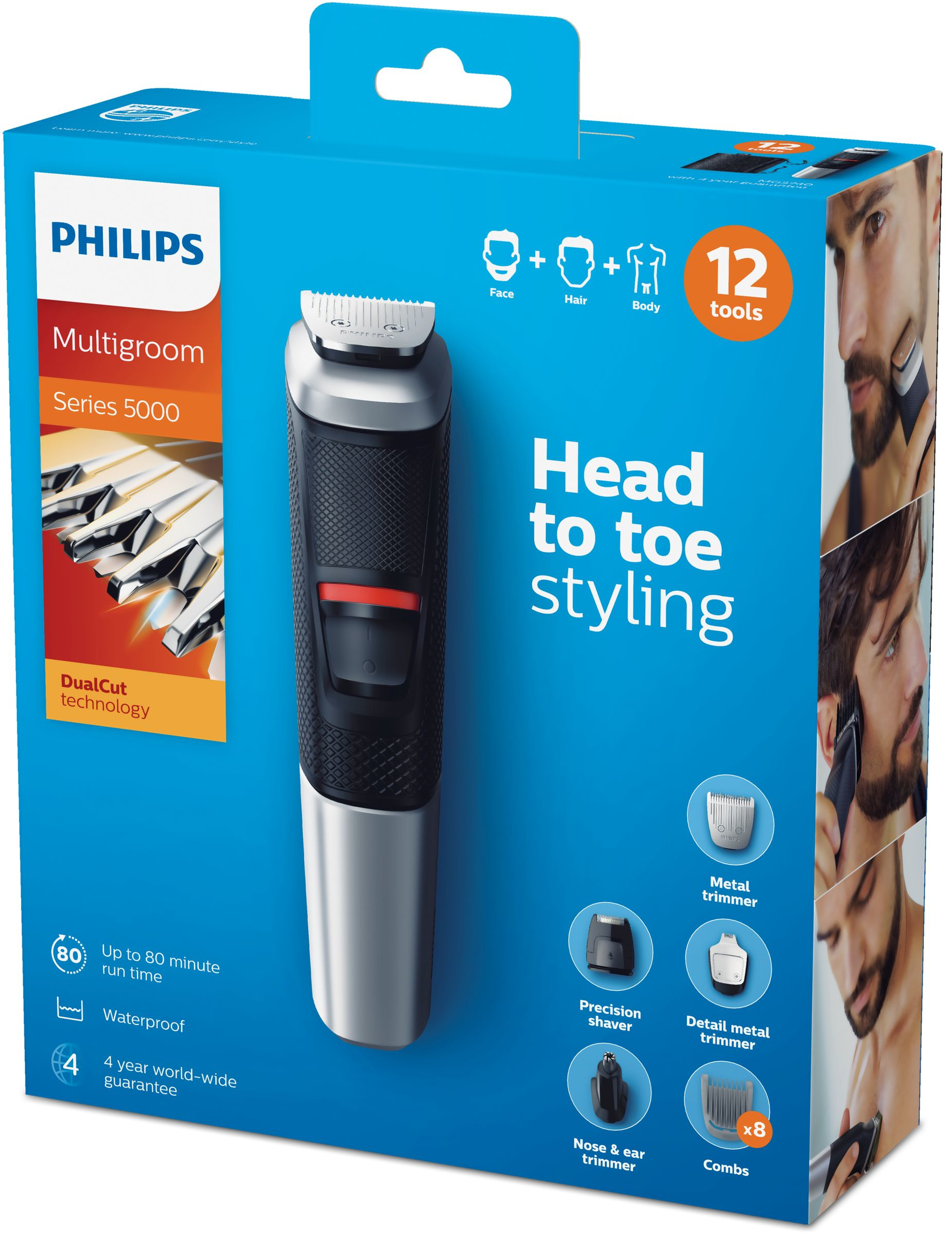 Philips MULTIGROOM Series 5000 MG5740/18 hair trimmers/clipper Black, Silver Nickel-Metal Hydride (NiMH) – image 2