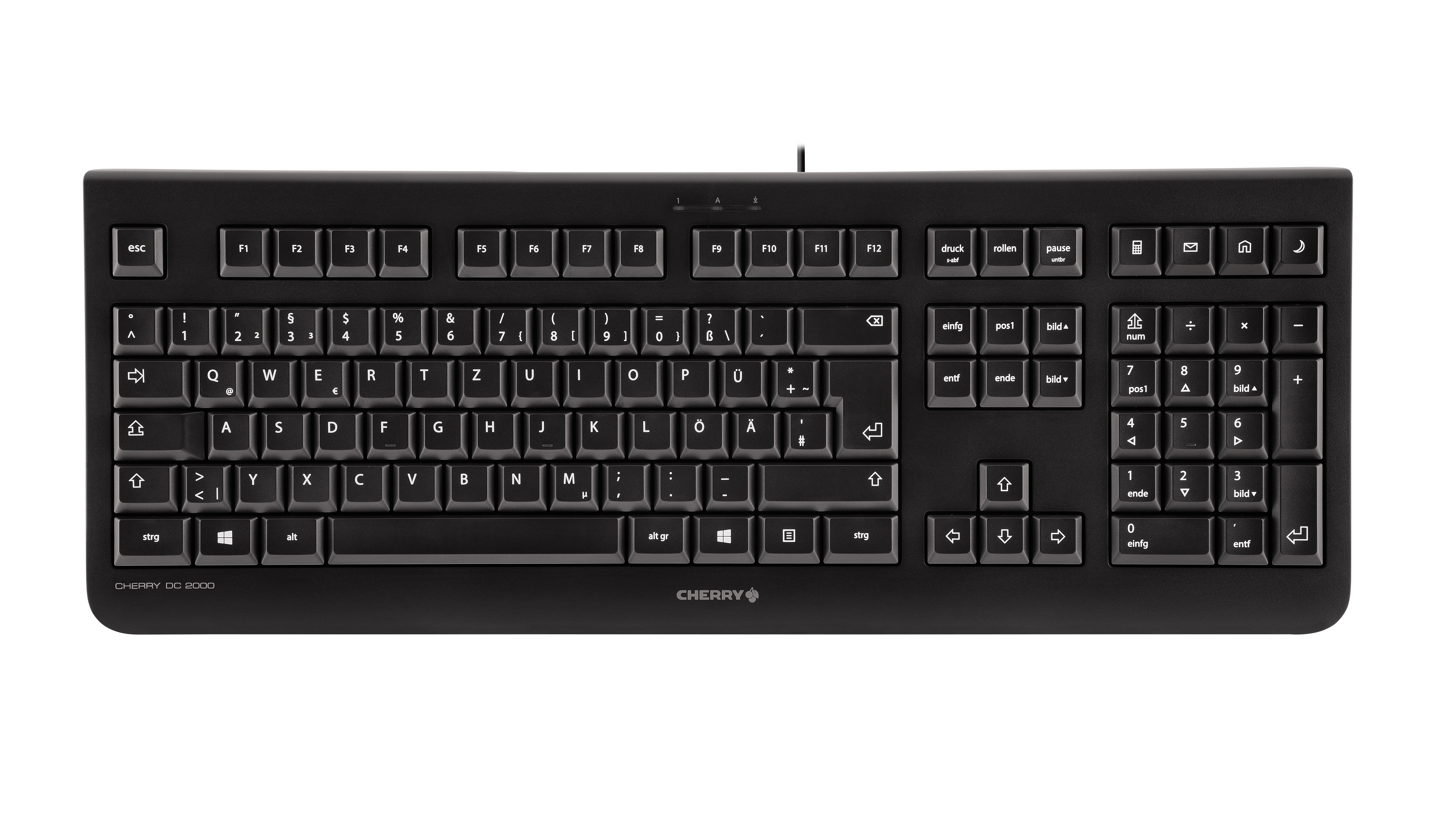 CHERRY DC 2000 tangentbord Mus inkluderad USB QWERTY Nordic Svart