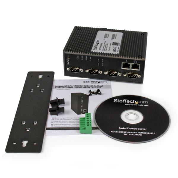 StarTech.com 4 Port Industrial RS-232 / 422 / 485 Serial to IP Ethernet Device Server - PoE-Powered – image 6