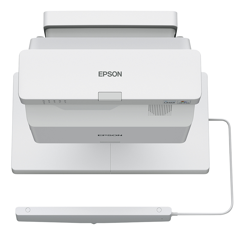 Epson EB-760WI - 3LCD projector - 4100 lumens (white) - 4100 lumens (colour) - WXGA (1280 x 800) - 16:10 - ultra short-throw lens - 802.11a/b/g/n/ac wireless / LAN/ Miracast - white