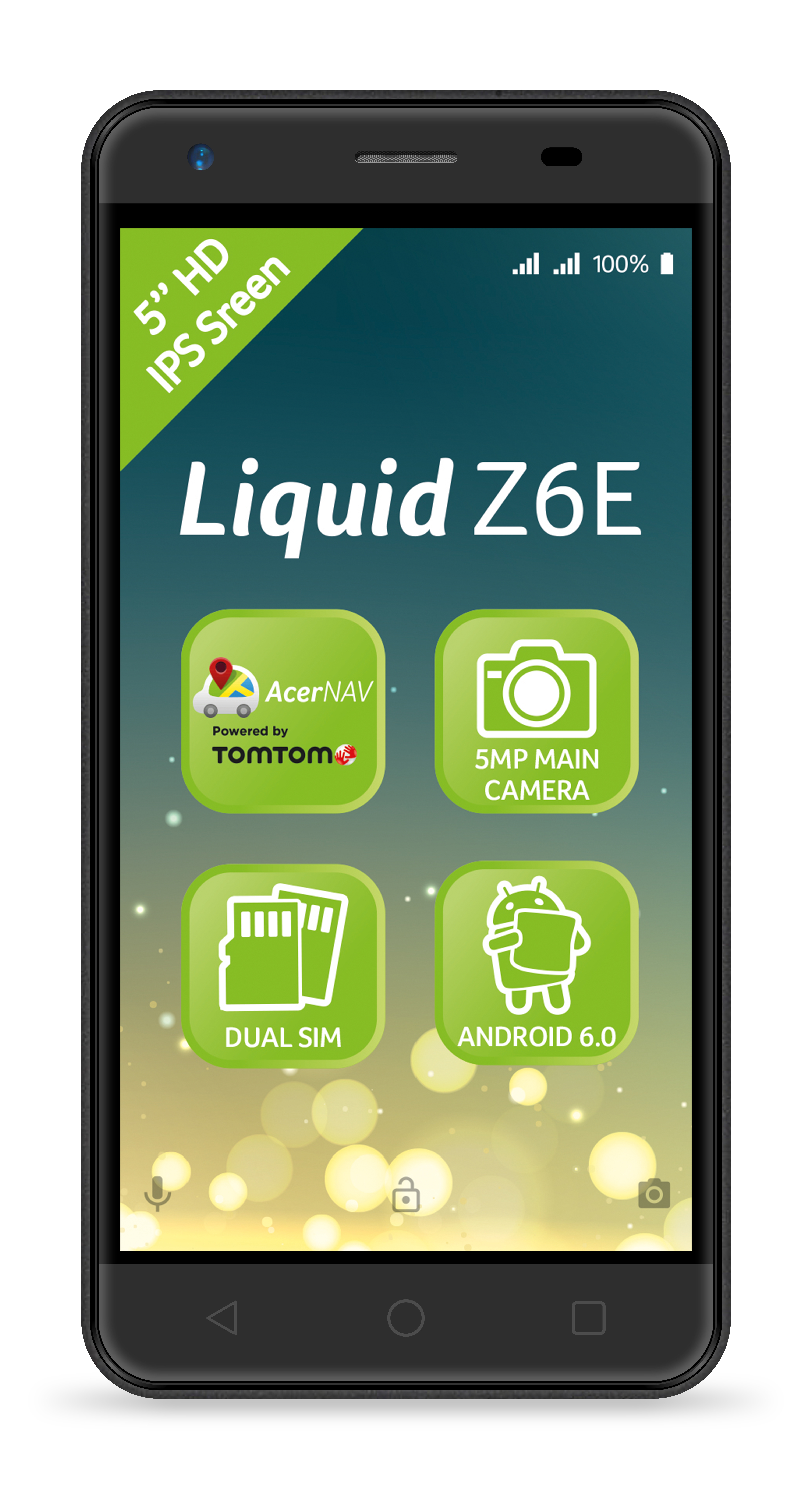 Acer Liquid Z6E 12,7 cm (5') Dubbla SIM-kort Android 6.0 3G Micro-USB 1 GB 8 GB 2000 mAh Svart