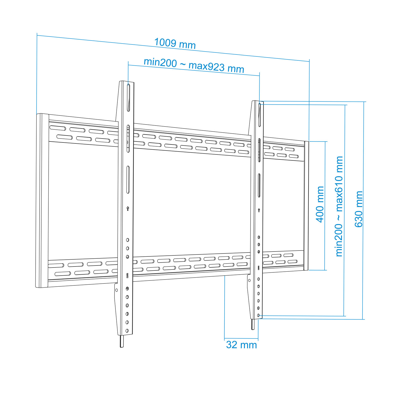 TooQ LP41130F-B TV mount/stand 2.54 m (100") Black – image 8