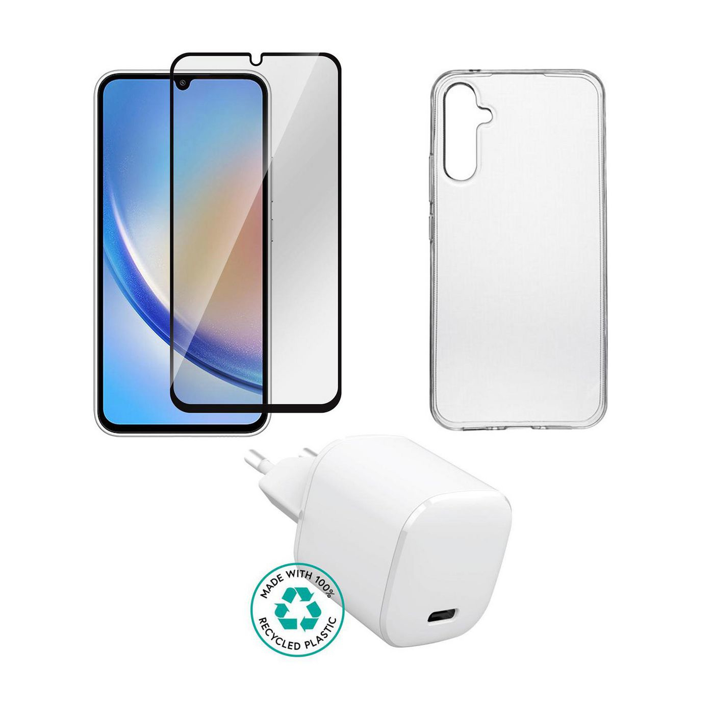 eSTUFF ES-KIT-SAMGALA34 mobile device charger Mobile phone Transparent