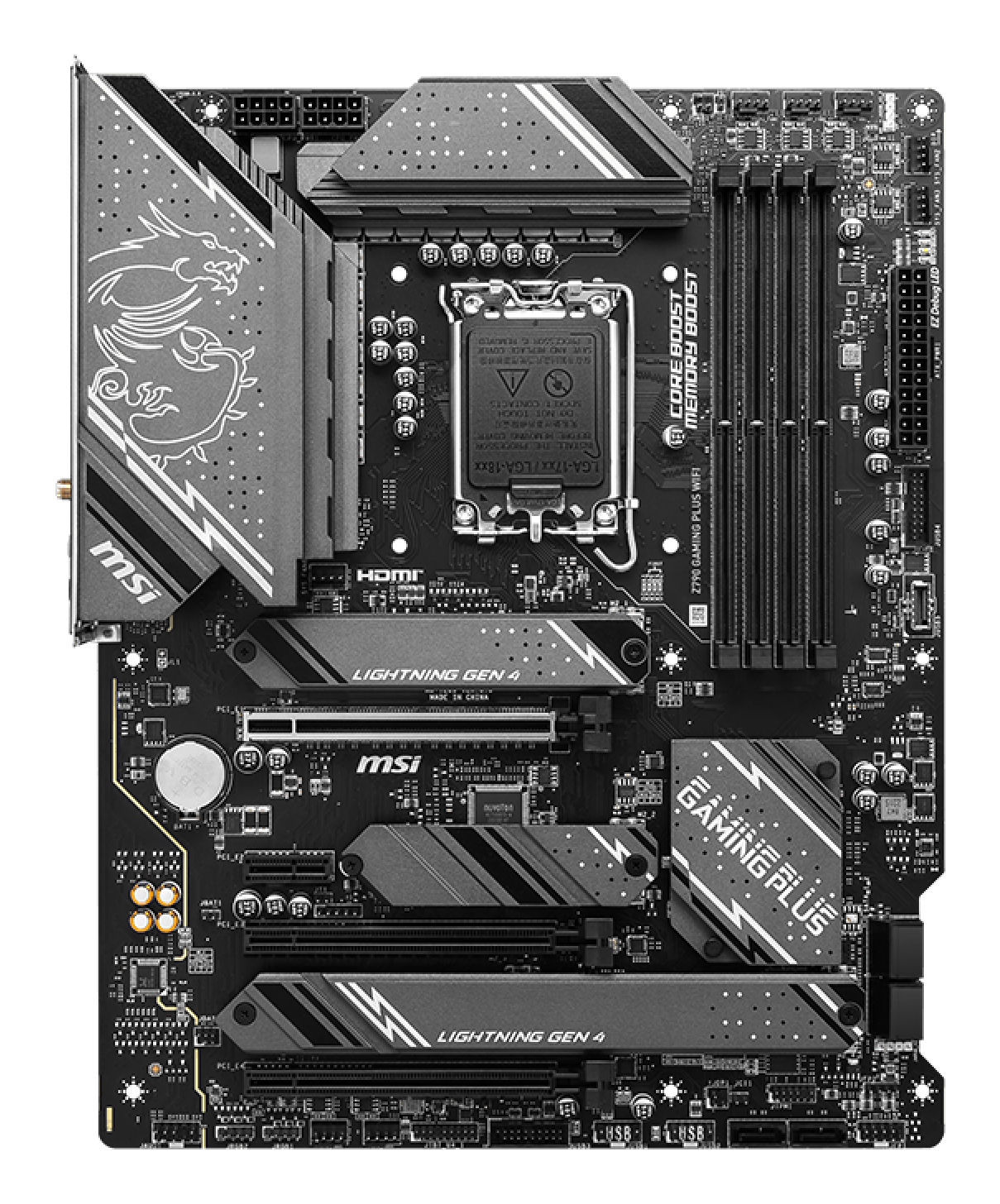 Tarjeta Madre MSI Z790 GAMING PLUS WIFI - Socket 1700 - 4xDDR5 - 5000/6000(OC)7200+(OC) - HDMI - DisplayPort - ATX - Z790 GAMING PLUS WIFI