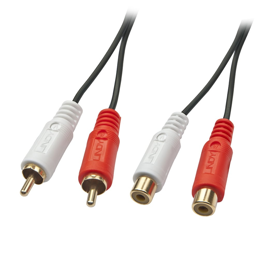 Lindy 35670 cavo audio 1 m 2 x RCA Rosso Bianco