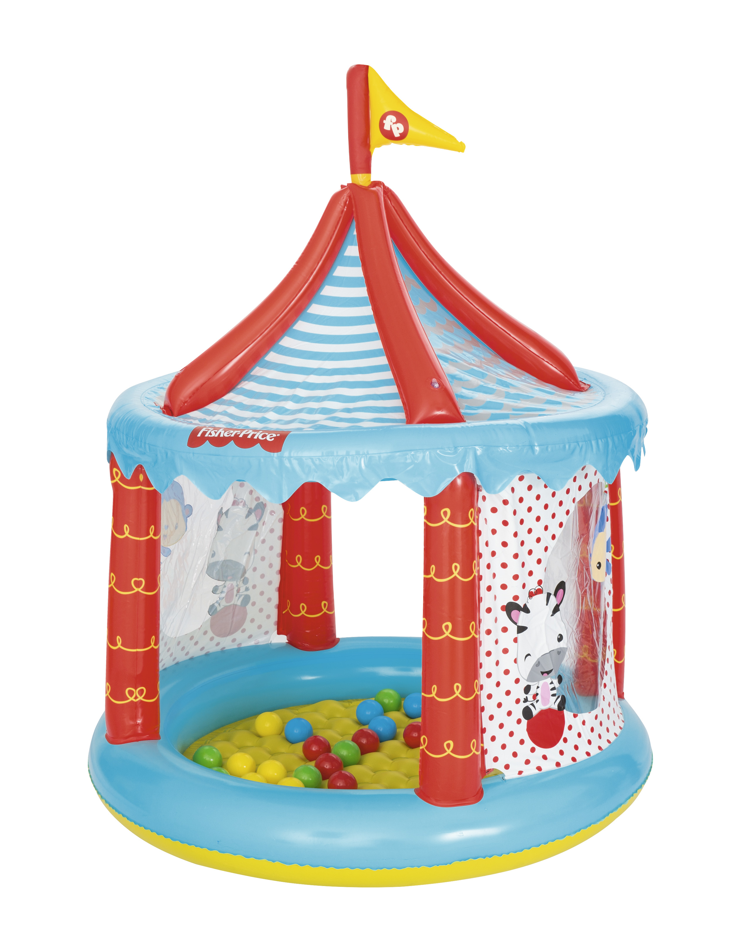 صورة بيت الكرات Bestway Circus، دائري، فينيل، متعدد الألوان، 25 كرة