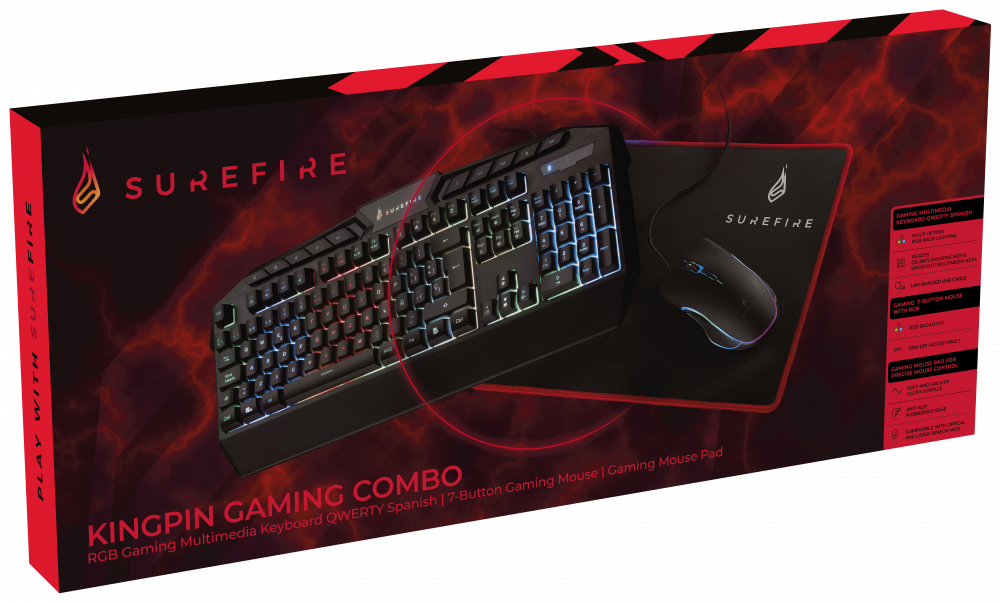 Verbatim 48831 keyboard Mouse included Gaming USB QWERTY Spanish Black
