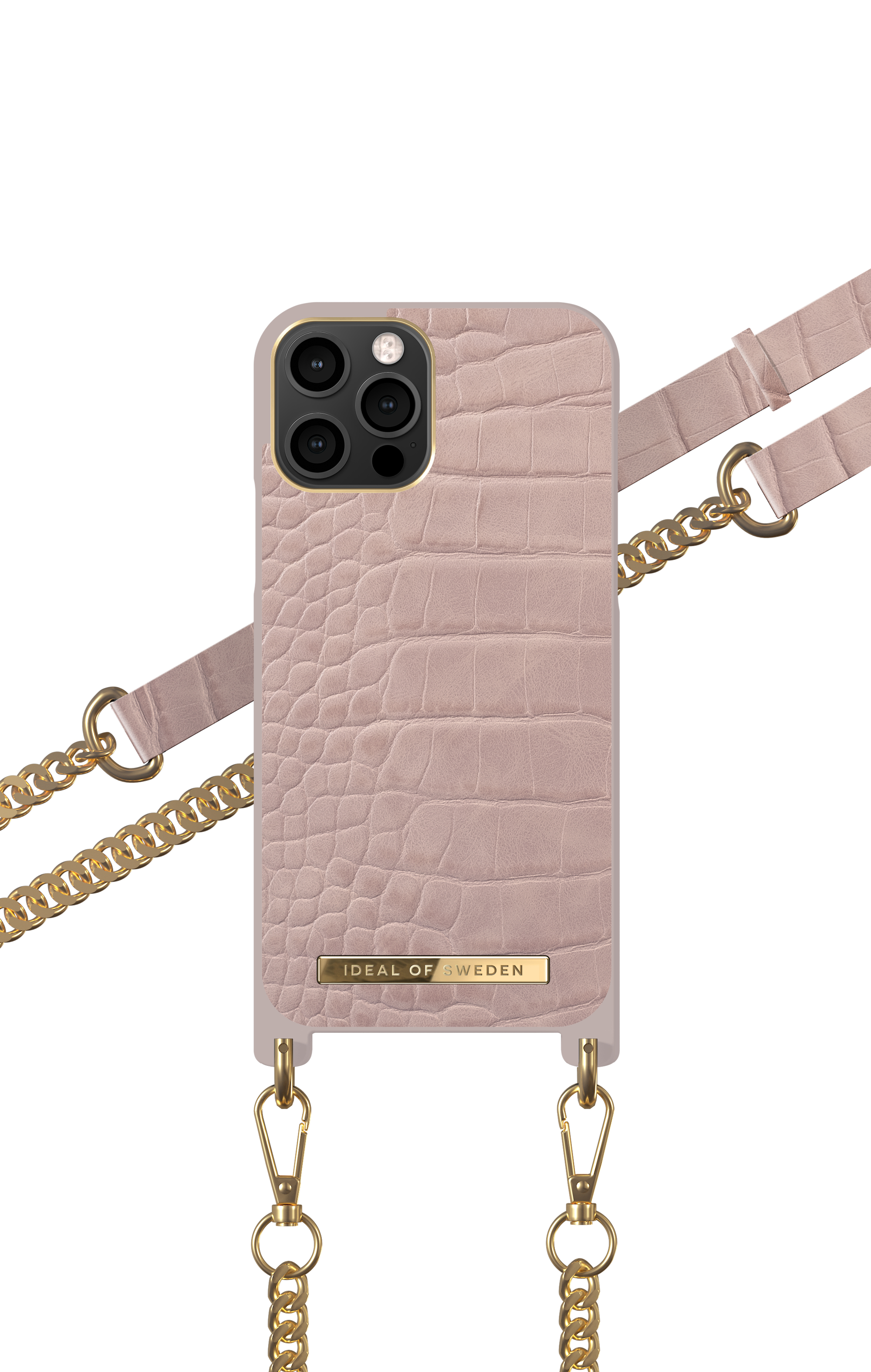 iDeal of Sweden Necklace Case iPhone 12/12P Misty Rose Croc – image 4