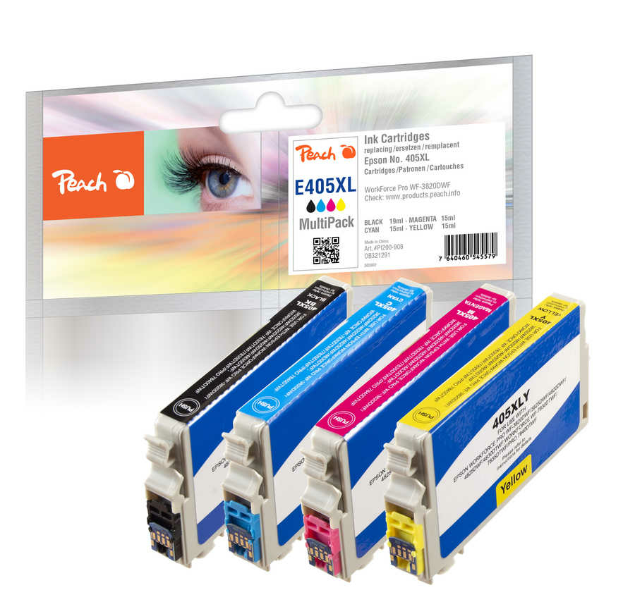 Peach PI200-908 ink cartridge 4 pc(s) Compatible High (XL) Yield Black, Cyan, Magenta, Yellow