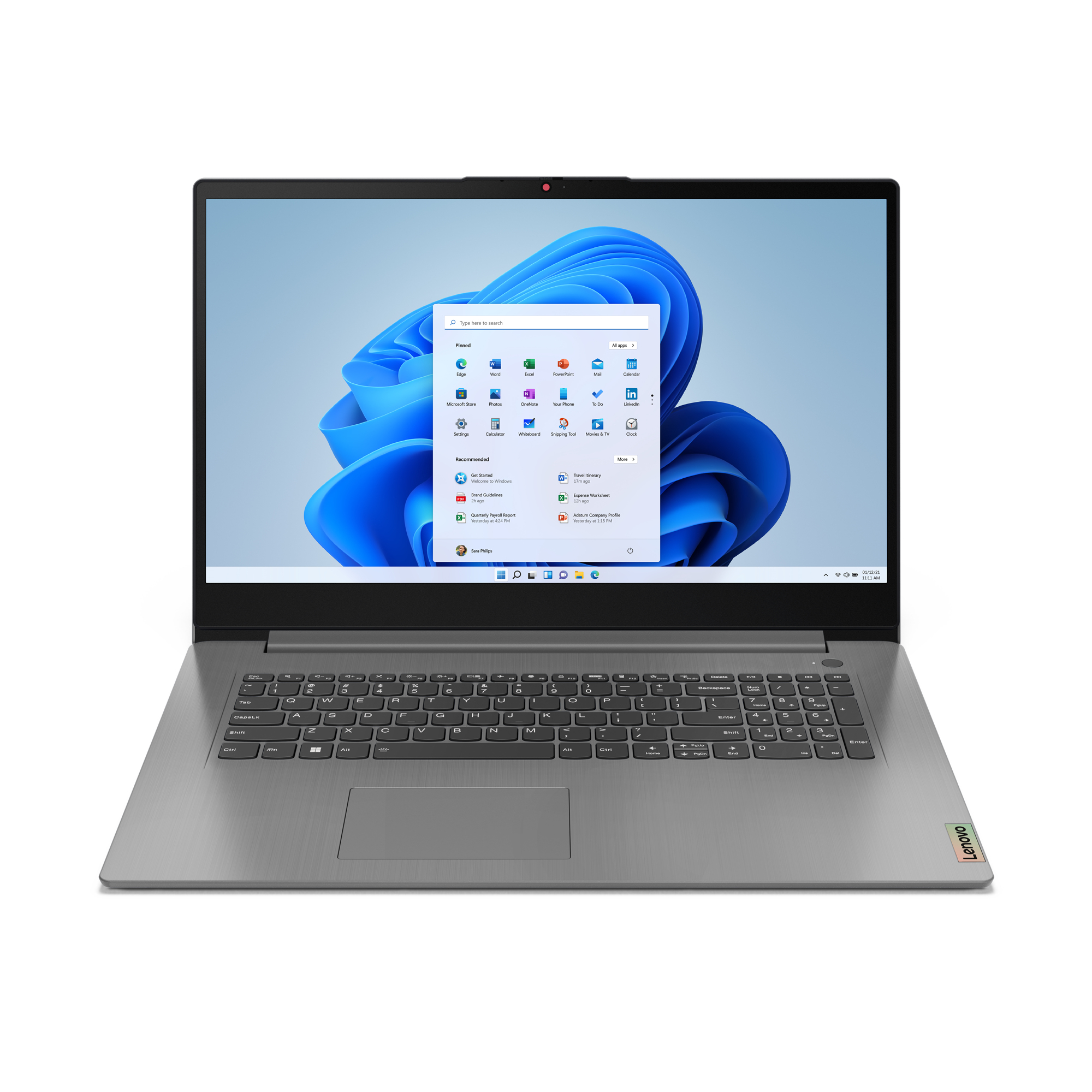 Lenovo IdeaPad 3 17IAU7 Intel Core i3 i3-1215U Computer portatile 439 cm (17.3") Full HD 8 GB DDR4-SDRAM 512 GB SSD Wi-Fi 6 (80