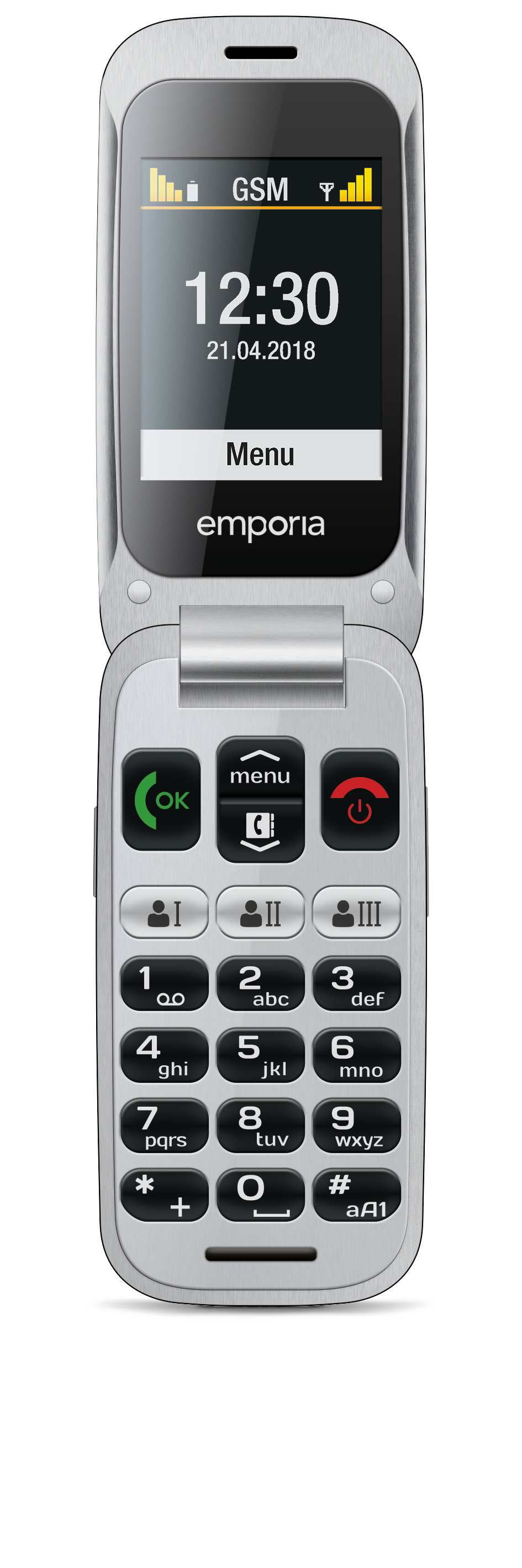 emporiaONE 6.1 cm (2.4") 80 g Grey, Silver Senior phone – image 6