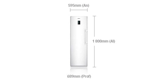 Samsung RZ80FJSW Upright freezer Freestanding – image 2