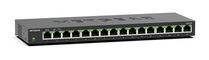 NETGEAR GS316v3 - Switch - unmanaged - 16 x 10/100/1000 - desktop, wall-mountable