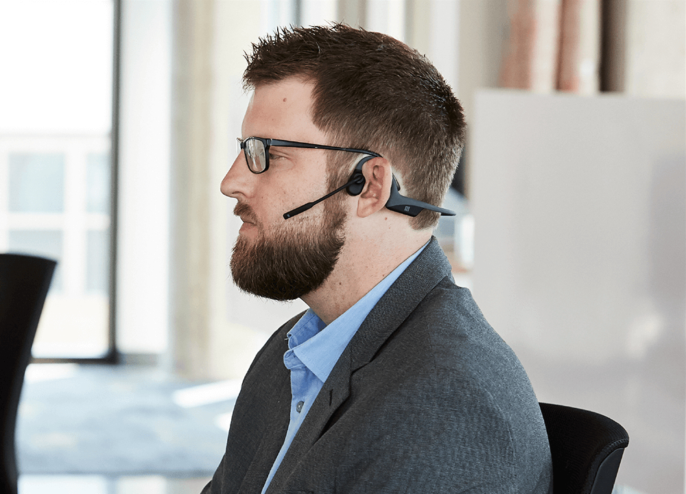 SHOKZ OpenComm Headset Wireless Ear-hook, Neck-band Calls/Music USB Type-C Bluetooth Grey – image 9