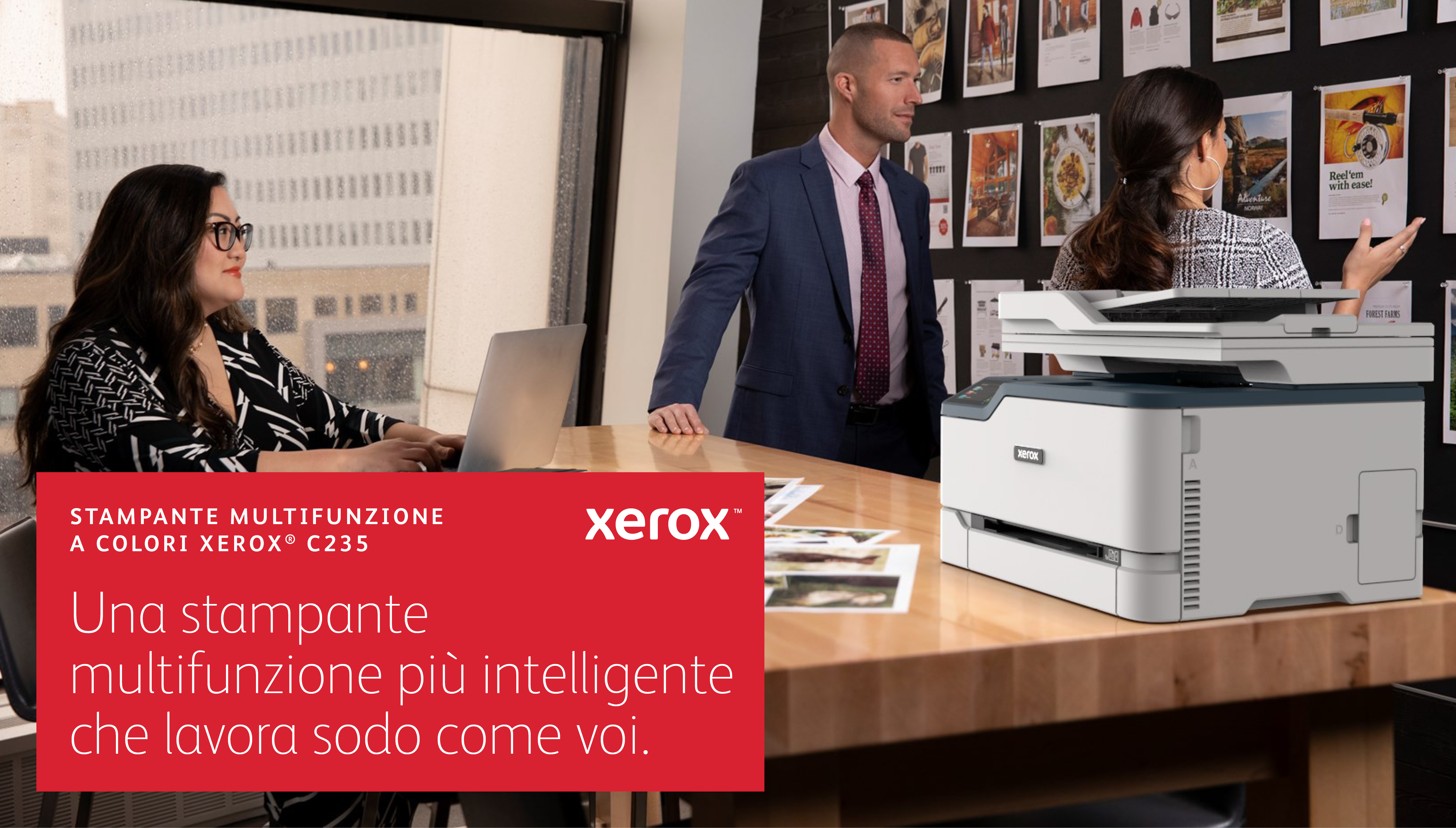 Xerox C235 A4 22 ppm Copia/stampa/Scansione/Fax wireless PS3 PCL5e/6 ADF 2 vassoi Totale 251 fogli - Miniatura 8