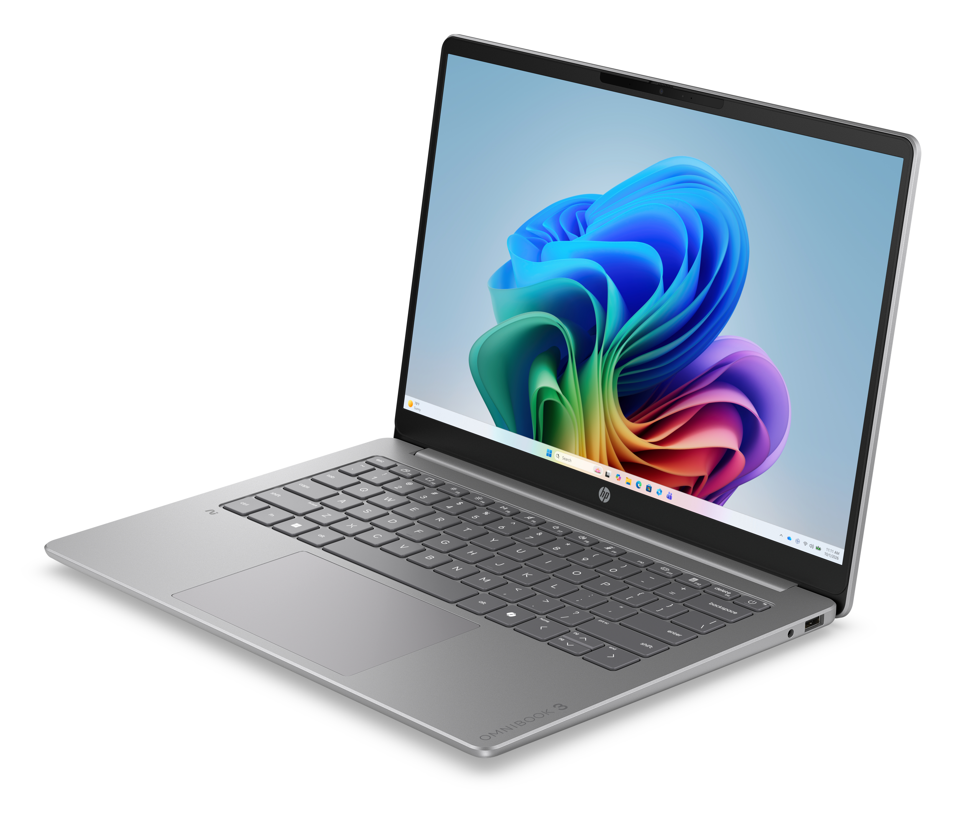 HP OmniBook 3 Laptop Next Gen AI 14-hz0501na Copilot+ PC Snapdragon X1-26-100 35.6 cm (14″) 2K 16 GB LPDDR5x-SDRAM 512 GB SSD Wi-Fi 6E (802.11ax) Windows 11 Home Silver image 23