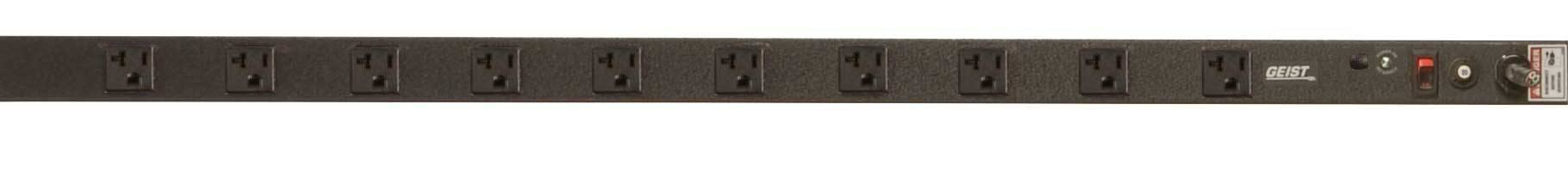 Vertiv Geist VRTECN200-0020/16 power distribution unit (PDU) 10 AC outlet(s) 0U Black