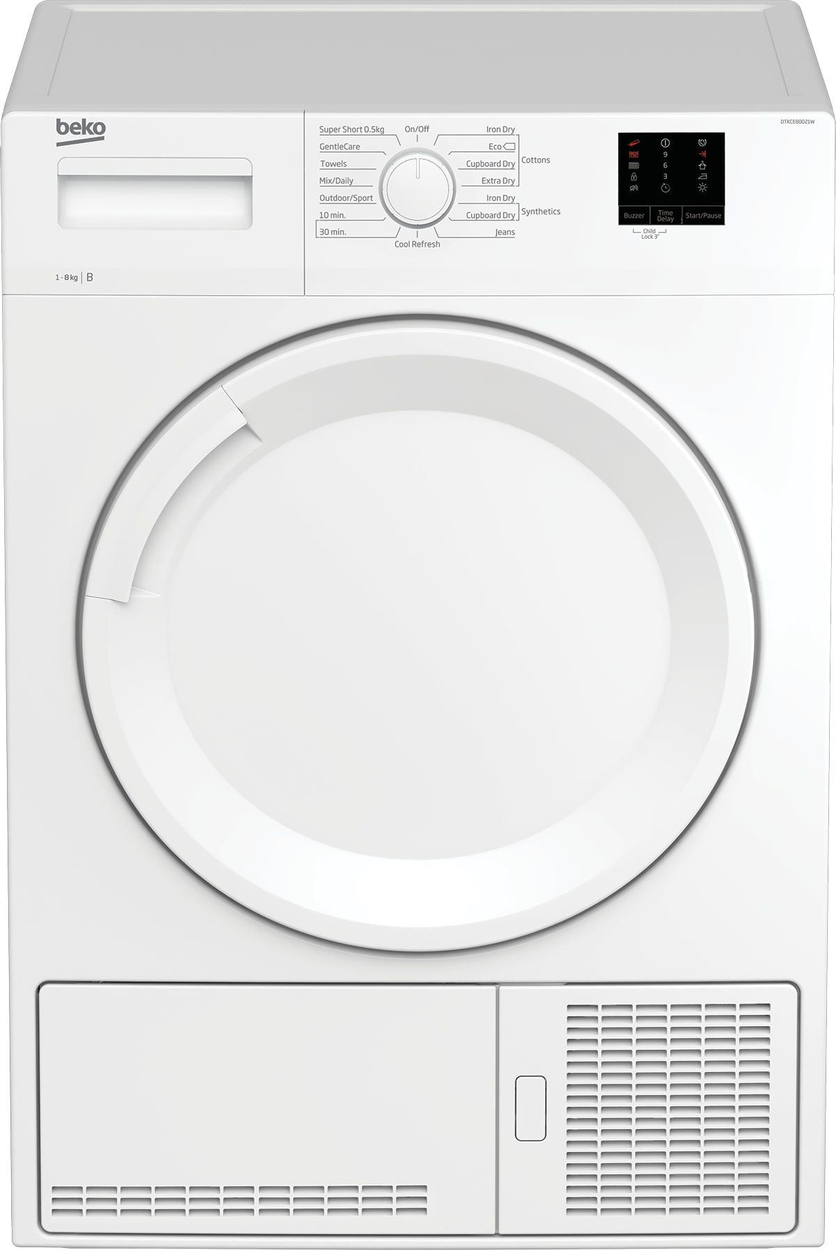 Beko DTKCE80021W 8kg Condenser Tumble Dryer with Sensor Programmes