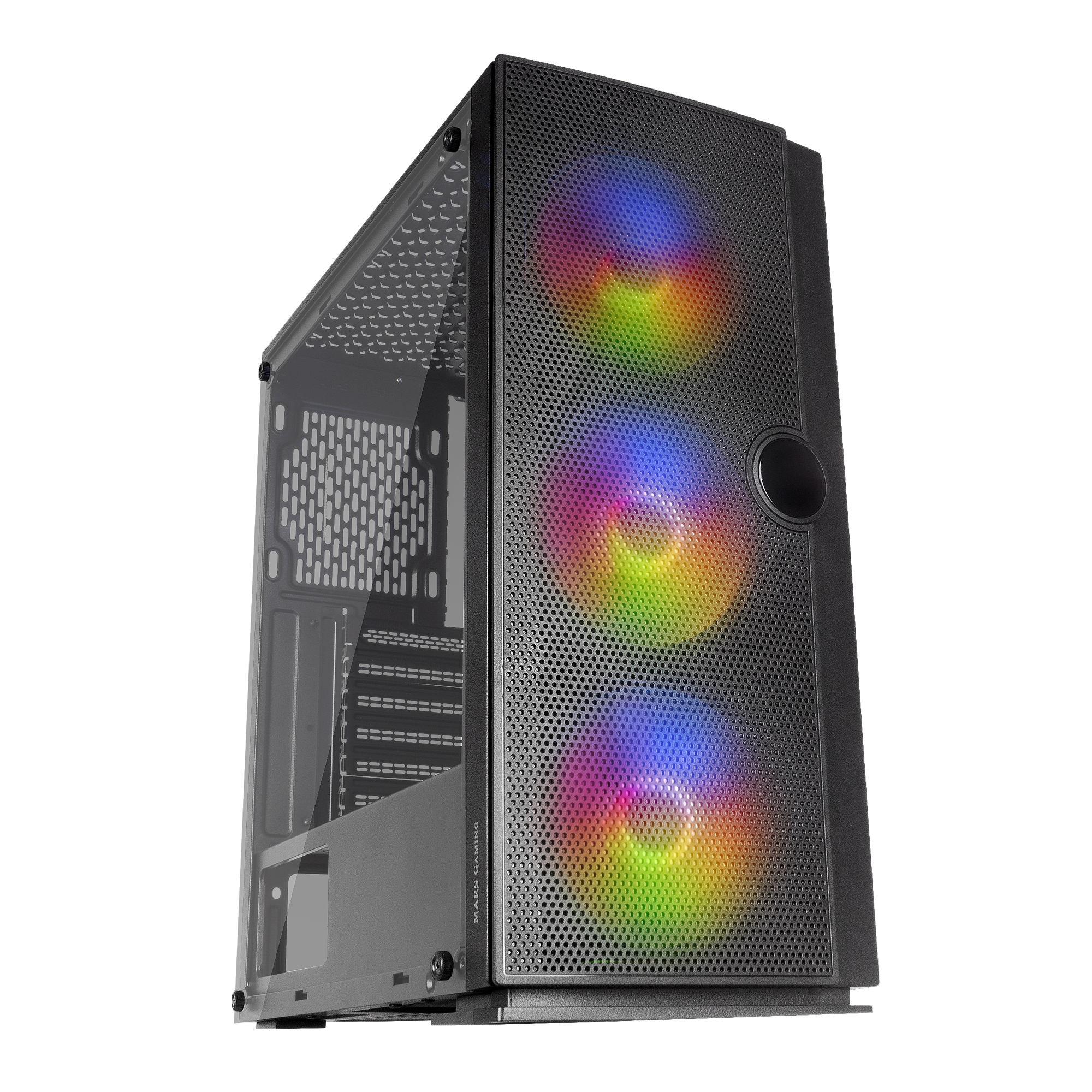 Mars Gaming MC320 PC Case ATX Front Mesh Style 3xFRGB fan Black