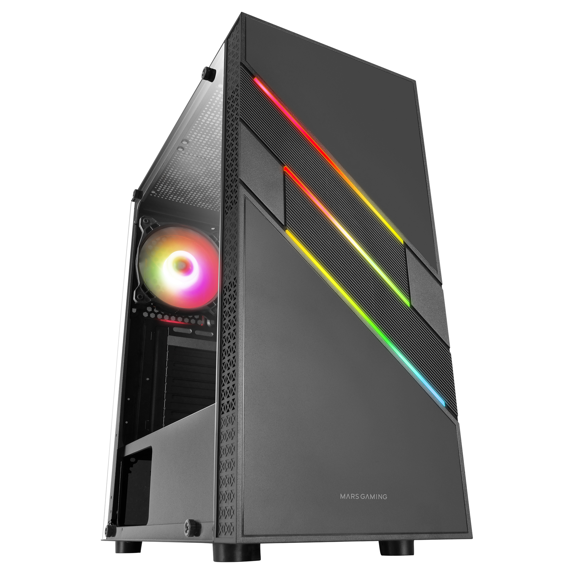 Mars Gaming MC-U3 Black PC Gaming ATX XL Case Front Triple ARGB – image 6
