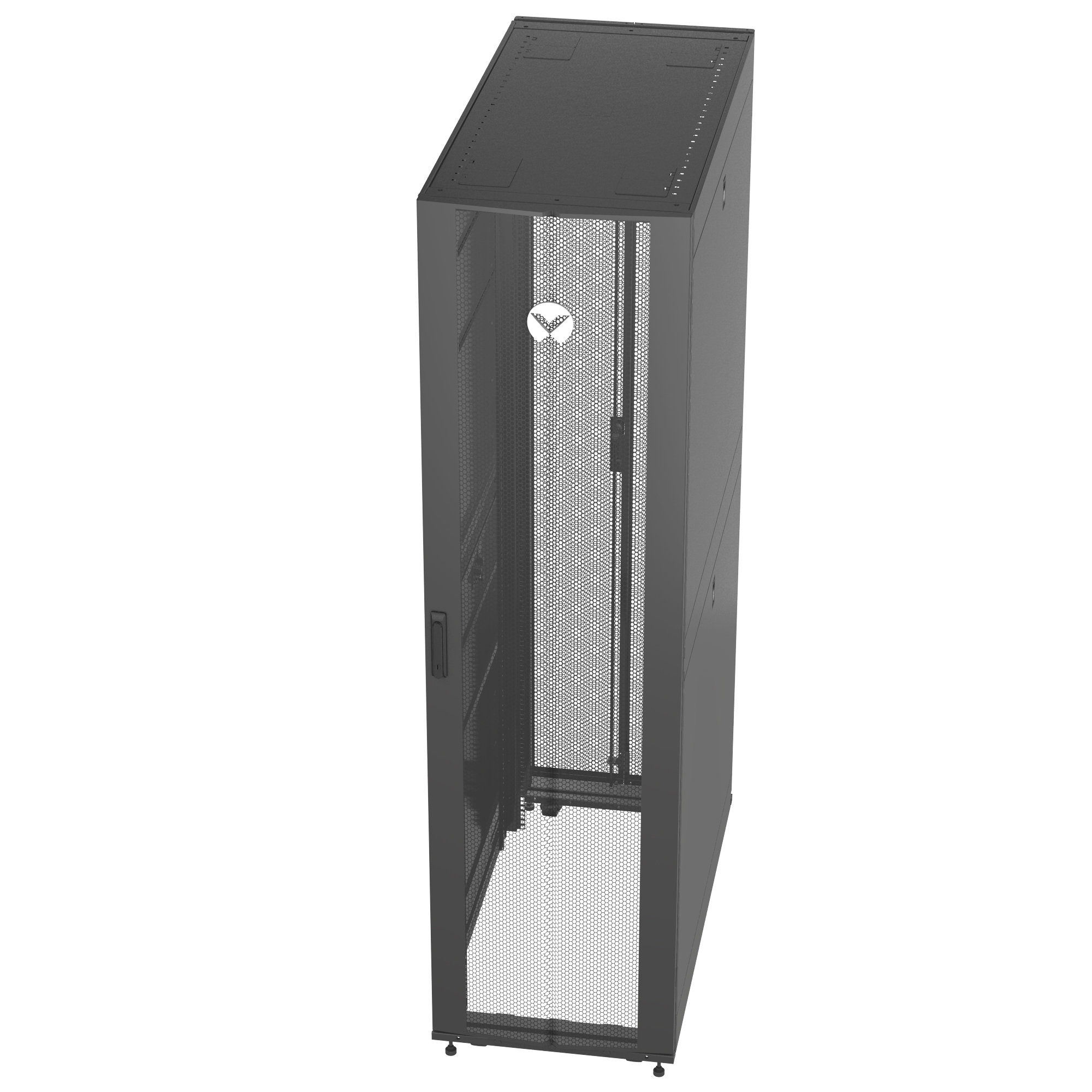Vertiv VR3307 rack cabinet 48U Freestanding rack Black, Transparent – image 2