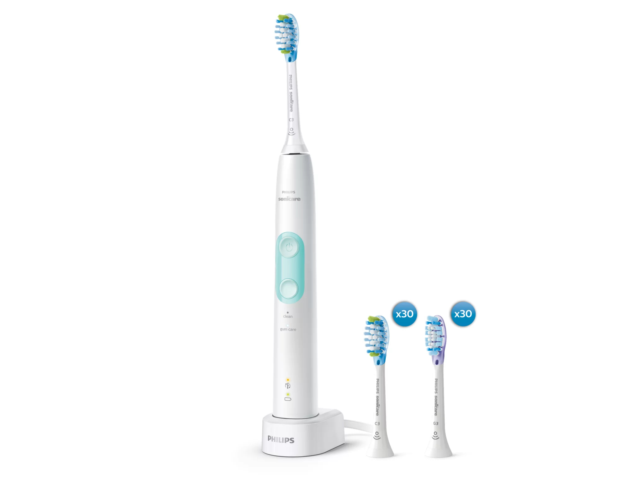Philips Sonicare HX6481/50 electric toothbrush Adult Sonic toothbrush Mint colour, White