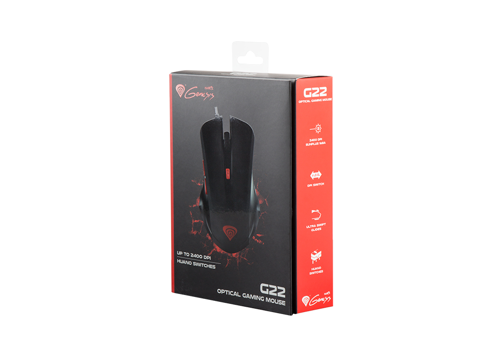 GENESIS G22 mouse Gaming Right-hand USB Type-A Optical 2400 DPI – image 2