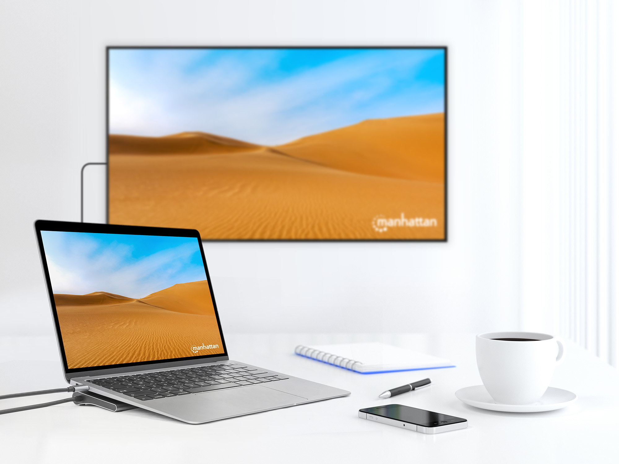 Manhattan USB-C Dock/Hub with Card Reader, Ports (x10): Audio – image 9