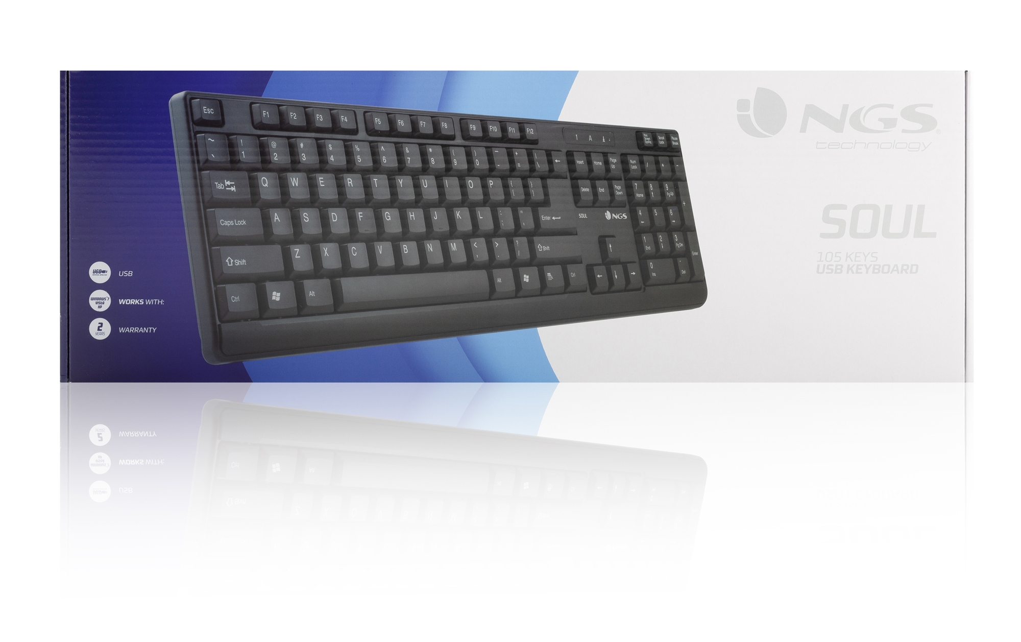 NGS Soul keyboard Home USB Black – image 8