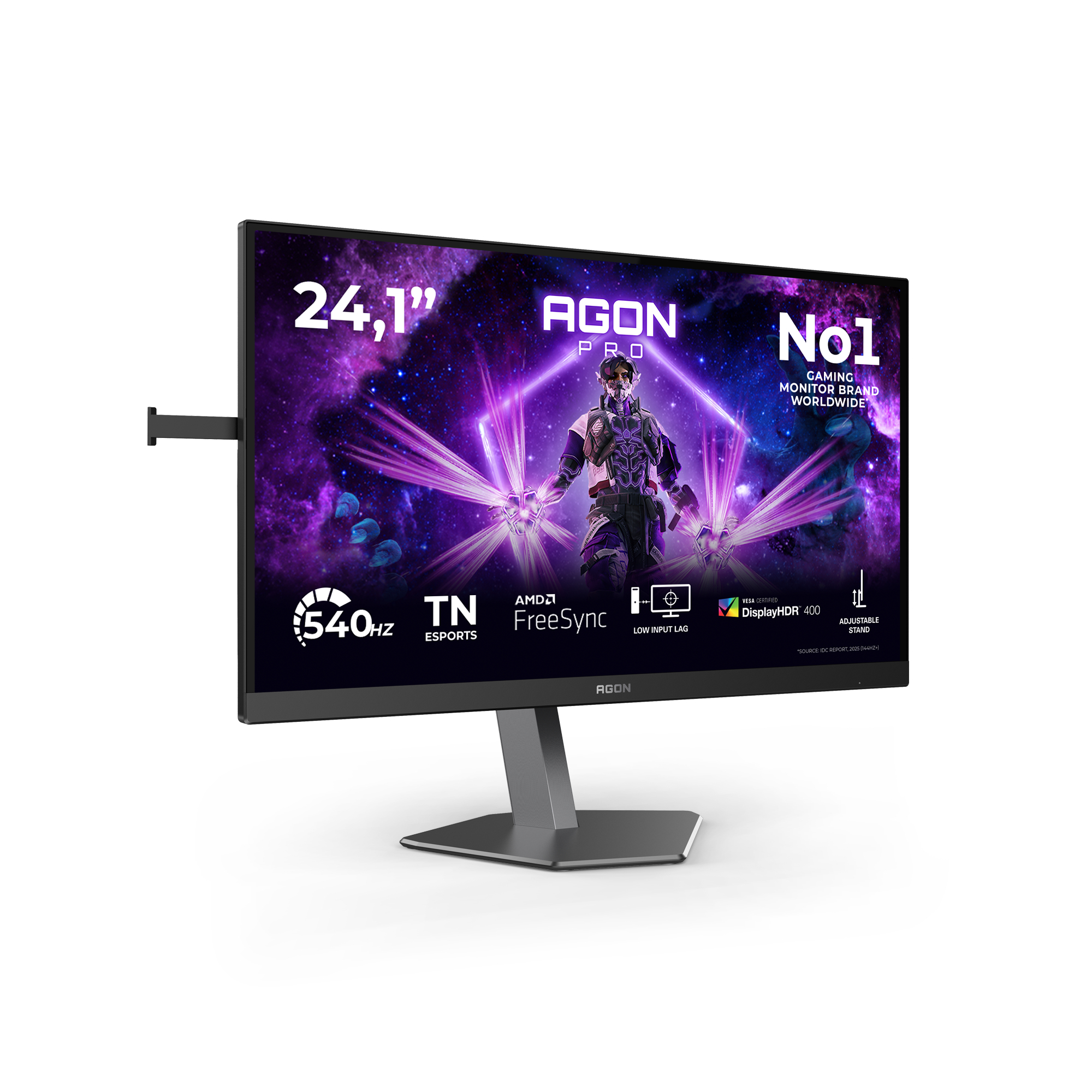 Écran Pc Aoc Ag246Fk 24 Fhd Dalle Tn 540Hz 0,5Ms Ajustable En Hauteur 2 Hdmi 1 Dp Adaptive Sync Noir — photo 2