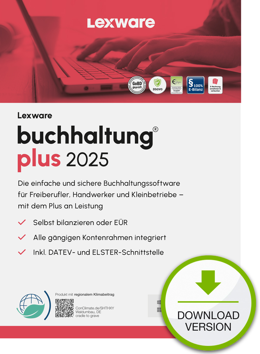 Lexware buchhaltung plus 2025 Download Jahresversion (365-Tage) Contabilità 1 anno/i