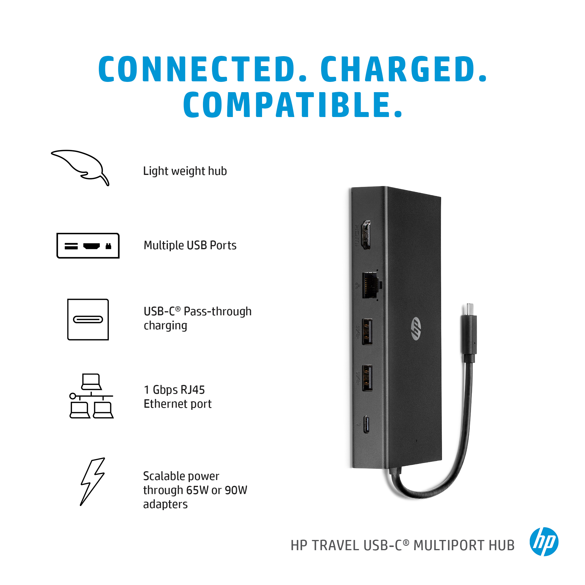 HP Travel USB C Multi Port Hub – image 8