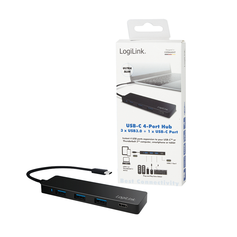 LogiLink UA0311 interface hub USB 3.2 Gen 1 (3.1 Gen 1) Type-C 5000 Mbit/s Black – image 5