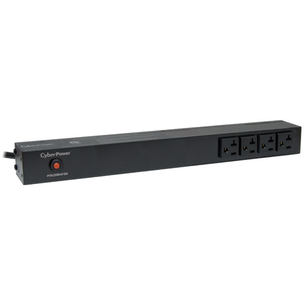 CyberPower PDU20B4F8R power distribution unit (PDU) 12 AC outlet(s) 1U Black – image 1
